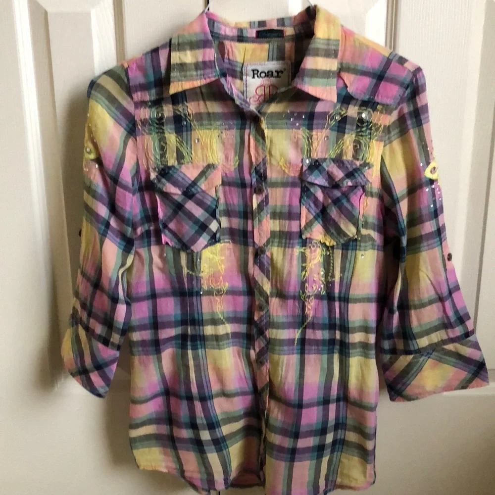 Roar Aquarius Western-Style Button Down - Picture 1 of 11